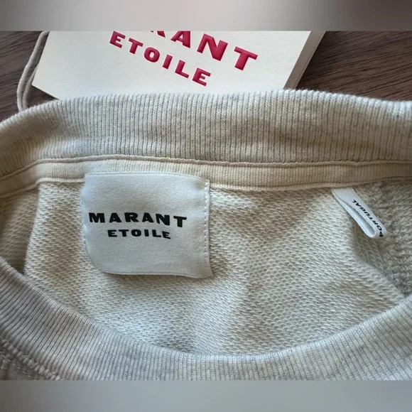 Isabel Marant Étoile Millyny Sweatshirt Ecru/Camel Size 40 6/8 - Picture 7 of 11